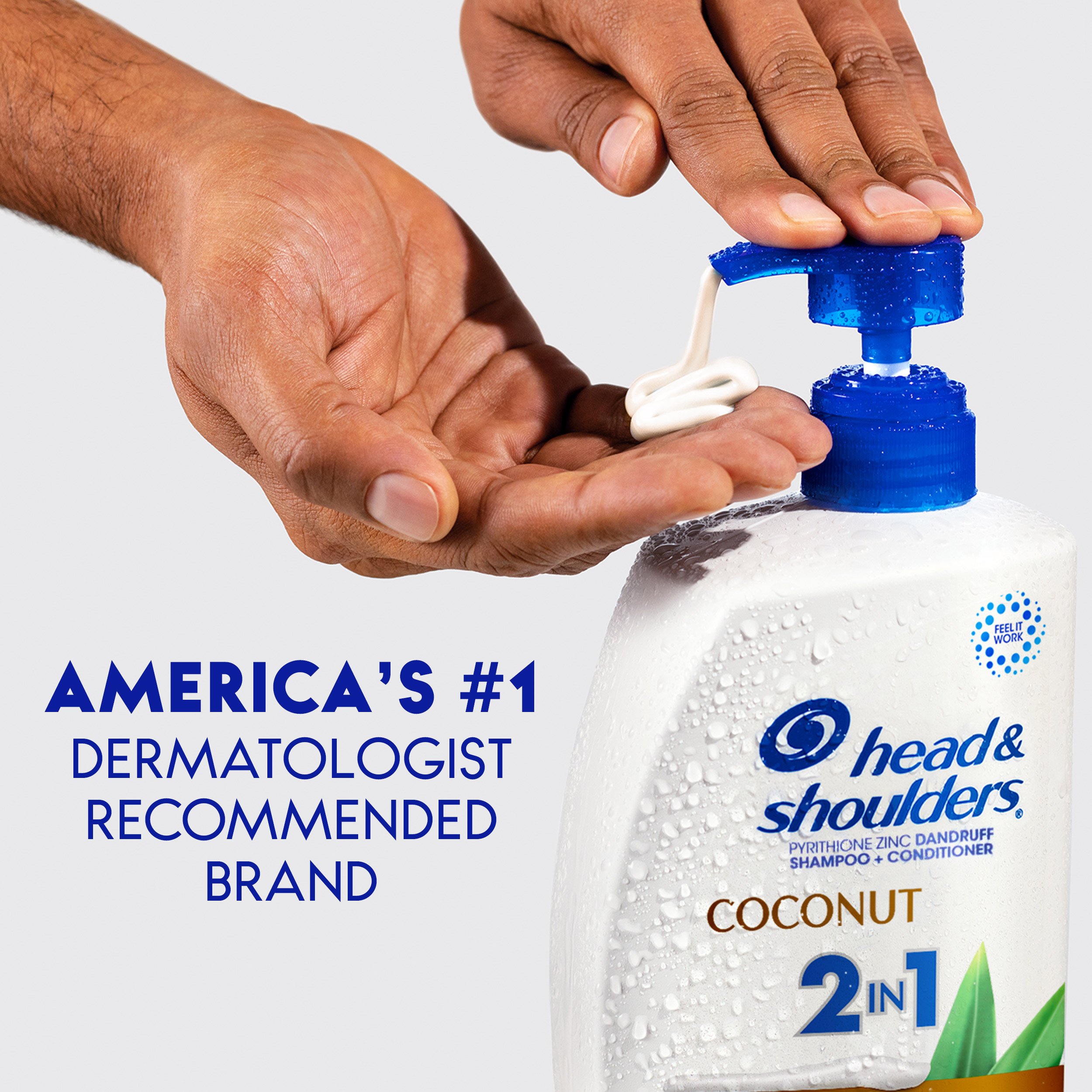 Head and Shoulders 2 in 1 Dandruff Shampoo and Conditioner, Coconut, 28.2 fl oz