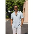 thumbnail image 3 of COOFANDY Men's Linen Shirts Short Sleeve Casual Shirt Button Down Shirt for Men Beach Summer Wedding Shirt, 3 of 6