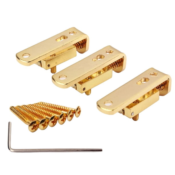 Puente De Guitarra De 3pcs Para 3/4/5 Cuerda De Guitarra De Caja De Cigarros Partes Del Banjo - oro Sunnimix Guitar Solo Puente