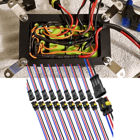 Nilight 3 Pin Electrical Connectors Male and Female Quickly Connected Sockets Waterproof Plug and Play Connectors for Cars Lorries Ships Boats