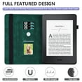thumbnail image 3 of Butterfly Case for Kindle Paperwhite (6 Inch Display) - Synthetic leather/Silicone Composite Case Protector Slim Fit Lightweight Flip Folio Leather Wallet Cute Cover Holder (Green), 3 of 6