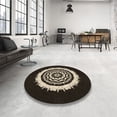thumbnail image 4 of Ahgly Company Machine Washable Indoor Square Transitional Night Black Area Rugs, 7' Square, 4 of 7