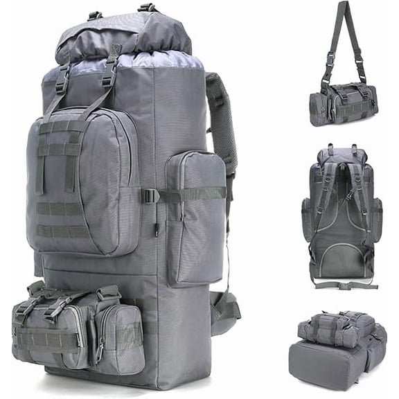 100L Camping Hiking Backpack,Molle Rucksack backpack,Waterproof Lightweight Hiking Backpack
