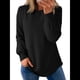 thumbnail image 1 of Sudadera de Mujer con Cuello Redondo, Larga, Corte Asimétrico y Dobladillo Curvo Negro XL, 1 of 7