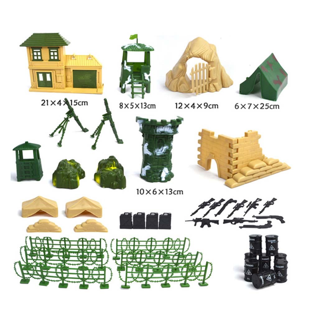 300Pcs 3-5cm Army Men Soldier Figures Military Base Playset Kids Toy Gift