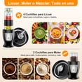 thumbnail image 4 of Licuadora Portátil HoninJoy Personal De 650W Con Vaso Molinillo y 2 Vasos Portátiles, 4 of 9