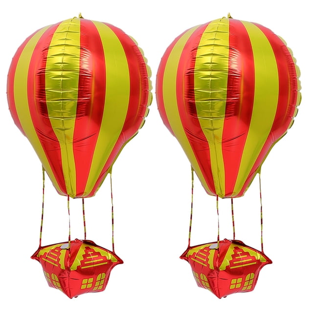 EeaseCA 2pcs Hot Air Balloon Model Balloons Aluminium Film Balloons Balloon Decor