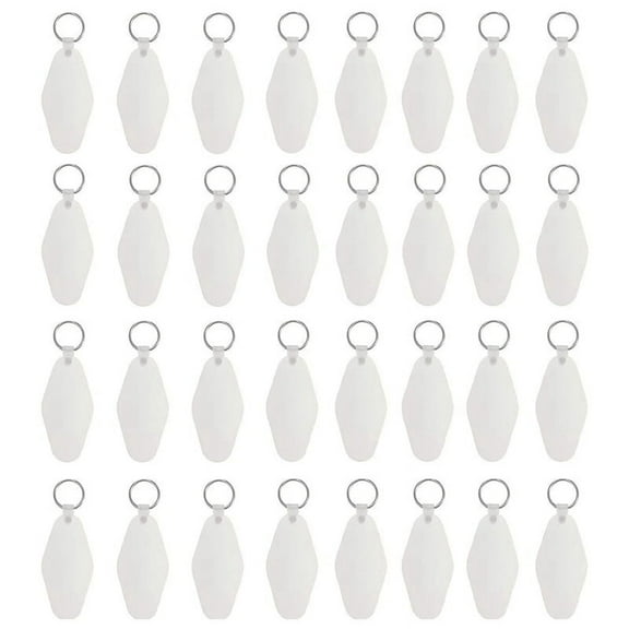 32pcs Sublimation Blank Hotel Motel Keychain Printing Keychains DIY Keychain Tags for DIY Keychain and Luggage Tag