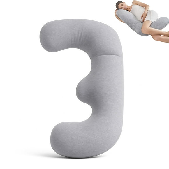 Hidetex Pregnancy Pillows,Washable Cover Maternity Pillow,Pregnancy Pillow for Sleeping,Pregnancy Sleeping Pillow for Pregnant Women, Pregnancy Gifts,Grey