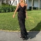 thumbnail image 5 of Puntoco Vestidos Mujer Verano Vestido Largo De Gasa Sexy Correa Colgante Espalda Abierta Vestido con Volantes Divididos, 5 of 7