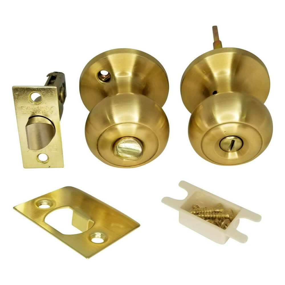 High Quality Door Knob Privacy Lock Interior Bathroom Bedroom Satin