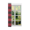 thumbnail image 3 of MKHERT Red Buffalo Check Lumberjack Plaid Window Curtain Living Room,Bedroom Window Drapes 52x84 inch, 3 of 3