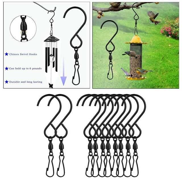 10pcs Ganchos Giratorios S Clips CUTICAT 360 Girar