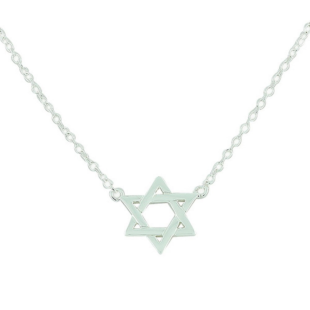 925 Sterling Silver Jewish Star of David Pendant Necklace