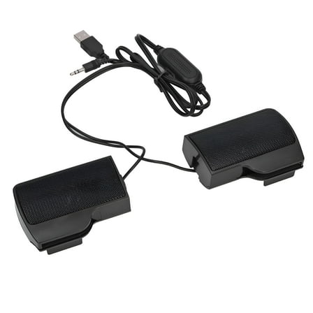GJX Laptop Speakers USB Powered Wired Monitor Soundbar Stereo Sound with Screen Clip for Monitor Notebook Tablets TV