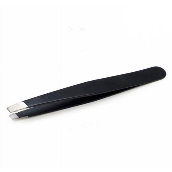 Stainless Steel Slant Tip Tweezers, Eyebrow and Facial Hair Tweezers for Grooming, TIKA