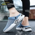 thumbnail image 6 of Men's Orthopedic Hollow-Out Summer Sandals Womens Mens Classic Clogs Mules Comfy Slip on Walking House Slippers Diabetic Home Garden Slides Shoes with Arch Support Recovery Sandals Plantar Fasciitis, 6 of 9