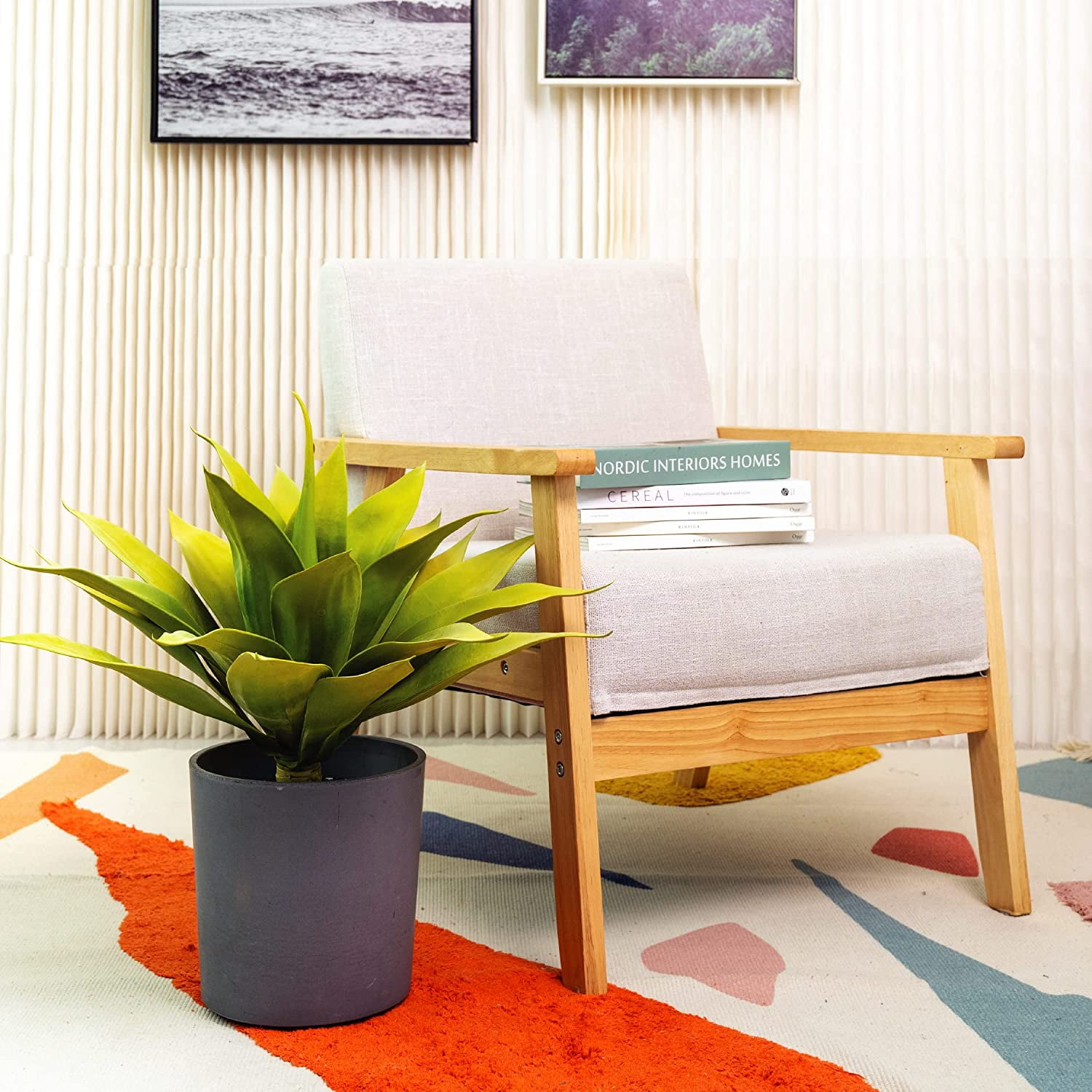Artificial Plant Outdoor Agave - Large Size UV Resistant Fake Agave Plants for Indoor and Outdoor Decor(28 Inch)