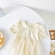 thumbnail image 5 of Gibobby Mameluco niña Mono de verano para niña recién nacida, vestido de malla con margaritas, ropa para gatear, ropa para pedos, ropa para exteriores para el(Beige, 18-24 Meses), 5 of 5