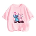 thumbnail image 4 of Camiseta de verano para niños, camiseta de Stitch Kawaii, camiseta de Stitch para niñas, ropa informal de dibujos animados de Disney Stich, traje de camión para niños y niñas, 4 of 5