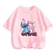 thumbnail image 4 of Camiseta de verano para niños, camiseta de Stitch Kawaii, camiseta de Stitch para niñas, ropa informal de dibujos animados de Disney Stich, traje de camión para niños y niñas, 4 of 5