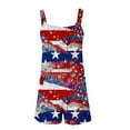 thumbnail image 4 of LOVZFMLL Short d'Été pour Femme Imprimé de la Fête de l'Indépendance avec Poche, Short une-Pièce Multicolore P, 4 of 5