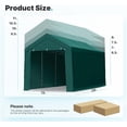 thumbnail image 6 of ADVANCE OUTDOOR Heavy Duty Carport, 12' x 20' x 9.5'-11' Green, 6 of 8