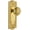 Lifetime Brass, variant on Grandeur Parwin_Prv_234 Parthenon Solid Brass Rose Privacy Door Knob Set - Brass