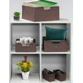thumbnail image 6 of 7 Pack Decorative & Durable Woven Fabric Storage Baskets, Shelf & Closet Organization - Brown, 6 of 7