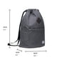 thumbnail image 2 of KAUKKO Cordón Deportes Mochila Gimnasio Yoga Bolsa Hombro Mochila para Hombres y Mujeres KAUKKO  K3031-Darkgrey, 2 of 5