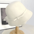 thumbnail image 6 of Pink Women's Bucket Hats, Womens 1920S Bucket Cloche Hat Winter Faux Wool Crushable Bowler Hat Vintage Cloche Round Hat,Women's Accessories Bucket Hats, 6 of 7