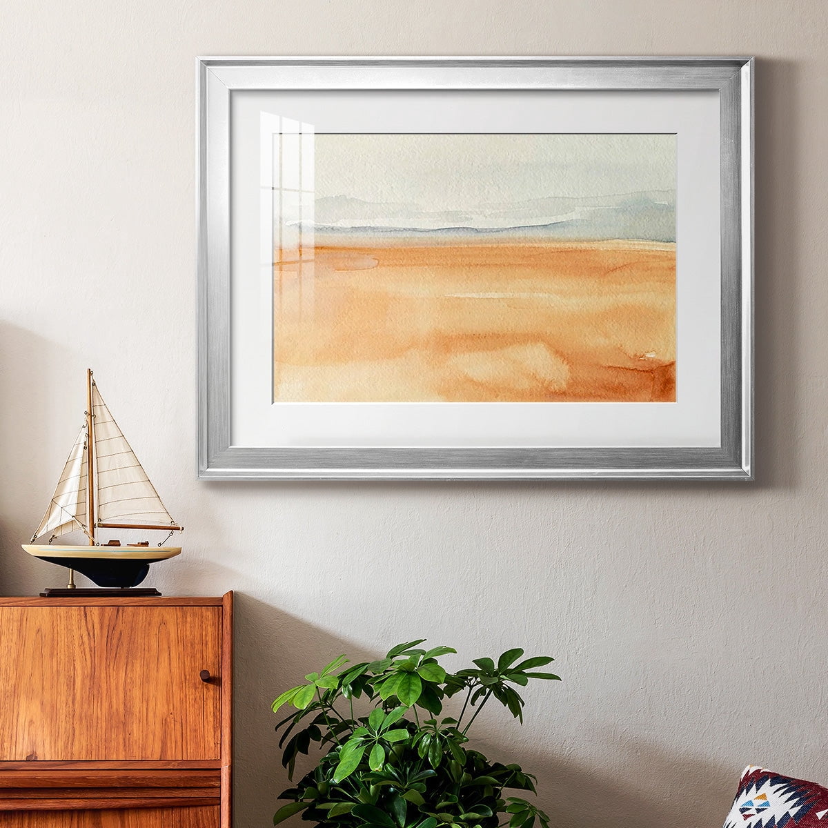 Ash Blue Horizon I Premium Framed Print - Ready to Hang
