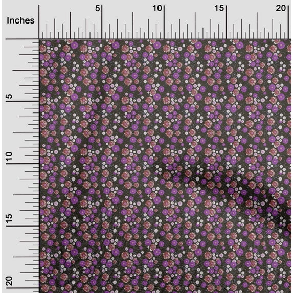 oneOone Viscose Chiffon Medium Brown Fabric Florals Craft Projects Decor Fabric Printed By The Yard 42 Inch Wide