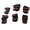 Black and Red, variant on BOKYAN 6-Pack Action Sports Protective Gear Set with Knee Pads, Elbow Pads, and Wrist Guards for Skateboard, Cycling, Riding, and Roller Skating Safety (Size: S, Color: Black/Red)