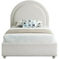 thumbnail image 3 of Meridian Furniture Milo Cream Fabric Twin Bed, 3 of 8