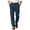 A604 Dark Blue, variant on Curuila Mens Pants With Pocket Solid Color High Waist Straight Leg Dress Pants For Men Loose Fit Casual Soft Joggers Trousers Size L