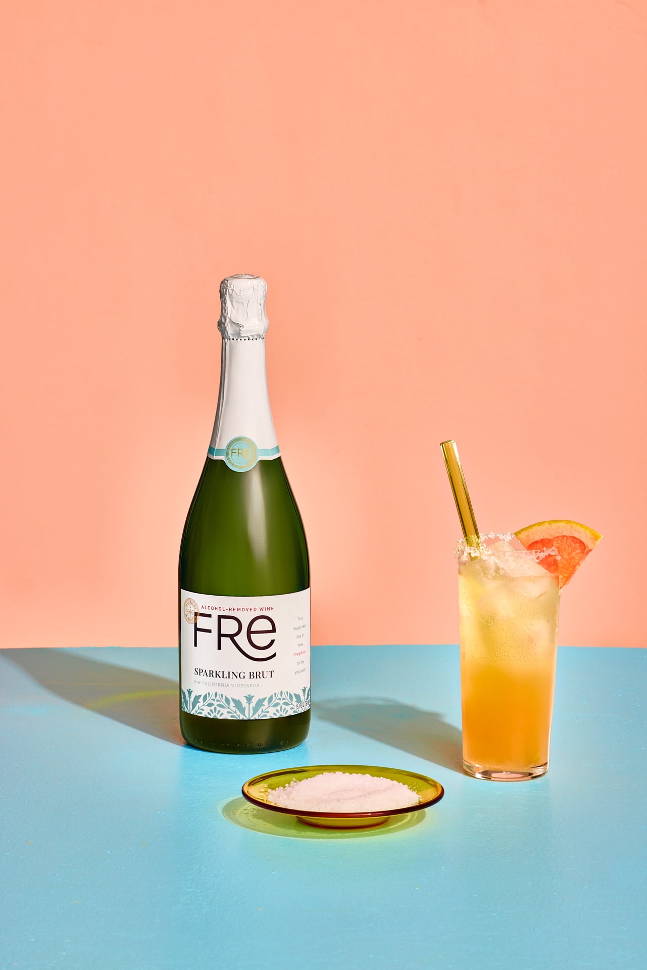 FRE Sparkling Brut California Wine, Alcohol-Removed, 750 ml Glass Bottle, 0% ABV