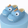 thumbnail image 2 of Otqutp Toddler Fashion Shoes Autumn Winter Girls Boys Slippers Flat Bottom Non Slip Soft Cover Heel Plush Warm and Comfortable Cute Cute Dinosaur Shape House Shoes Bedroom Slipper(Gray,4.5-5 Years), 2 of 6