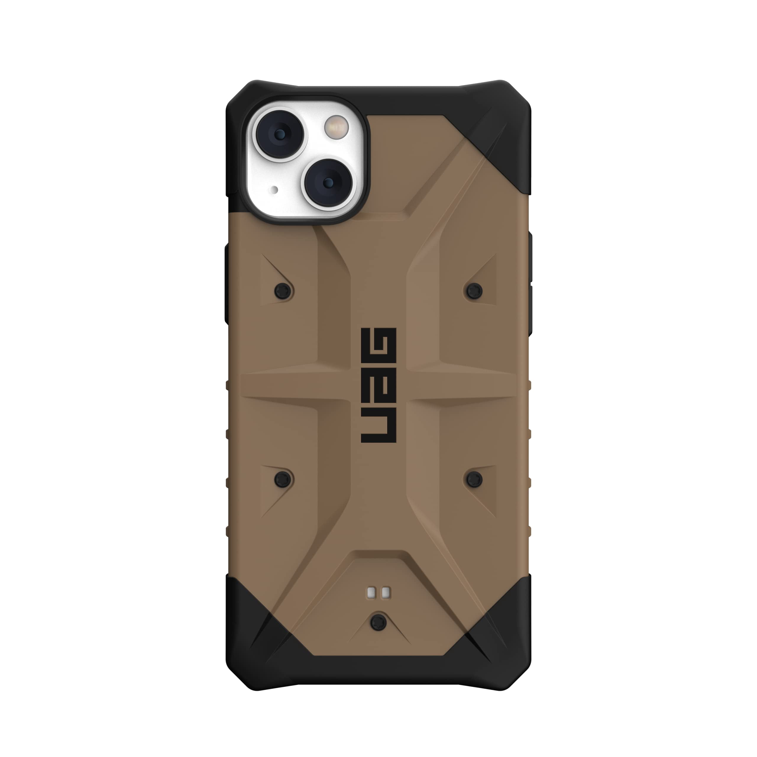 UAG iPhone 14 Plus Case Brown Dark Earth 6.7" Pathfinder Slim Lightweight Shockproof Dropproof Rugged Protective Cover Compatible with Wireless Charging by URBAN ARMOR GEAR