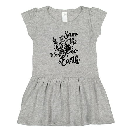 

Inktastic Earth Day Save the Earth Flowers Gift Toddler Girl Dress