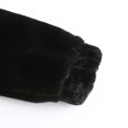 thumbnail image 4 of IROINNID Women's Short Hoodie Shearling Jacket Solid Color Long Sleeve Comfy Zipper Pullover Tops Sweatshirt, Black, 4 of 5
