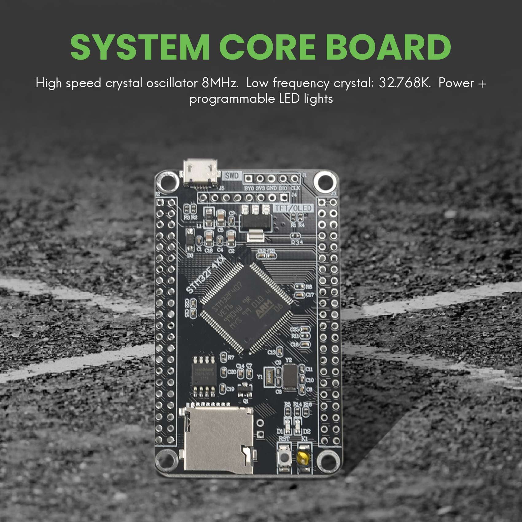 STM32F407VET6 開発ボード STM32F4 32ビット DC 1.8V-3.6V プログラム可能 MCU コントローラー STM32システムボード M4学習ボード