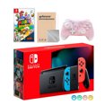 thumbnail image 1 of Nintendo Switch Neon Red Blue Joy-Con Console Set, Bundle With Super Mario 3D World + Bowser's Fury And Mytrix Wireless Pro Controller and Accessories Nintendo HADSKEAAA, 1 of 2