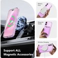 thumbnail image 3 of Magnetic Compatible with iPhone 16 Case, Upgraded [Full Camera Protection] [Compatible with MagSafe] Protective Translucent Matte Women Girl Phone Case Cover, Clear Glitter, 3 of 15