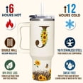 thumbnail image 3 of Vaso SUFAVN de 40 onzas con mango de girasoles con monograma, 3 of 7