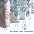 thumbnail image 6 of Blue and Pink Christmas Snowflake Pattern Shower Curtain 36"x72" ,Bathroom Decorative Shower Curtains Set with 12 Hooks,Modern Waterproof Washable Shower Curtain, 6 of 6