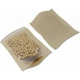 thumbnail image 4 of czcpp-Stand Up Brown Kraft Paper Zipper Lock Clear Plastic Heat Sealable for Zip Reclosable Bag Coffee Package Bags 50Pcs, 4 of 4