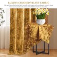 thumbnail image 3 of Lapalife Luxury Crushed Velvet Curtains 2 Panel Set, Room Darkening Velvet Rod Pocket Window Drapes for Living Room Bedroom, 55"x 88", Gold, 3 of 7