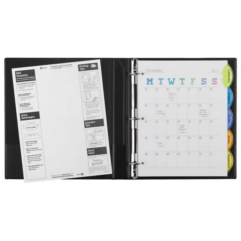 Avery Style Edge 5-Tab Plastic Binder Dividers, Multicolor photo 8