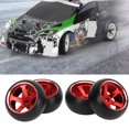 thumbnail image 4 of 1/28 Scale RC Car Tires and Rims, 4Pcs High Wear Resistance Stable Driving Flexible Driving RC Car Tires and Rims  for P939 Red,Blue,Gold,Titanium, 4 of 7